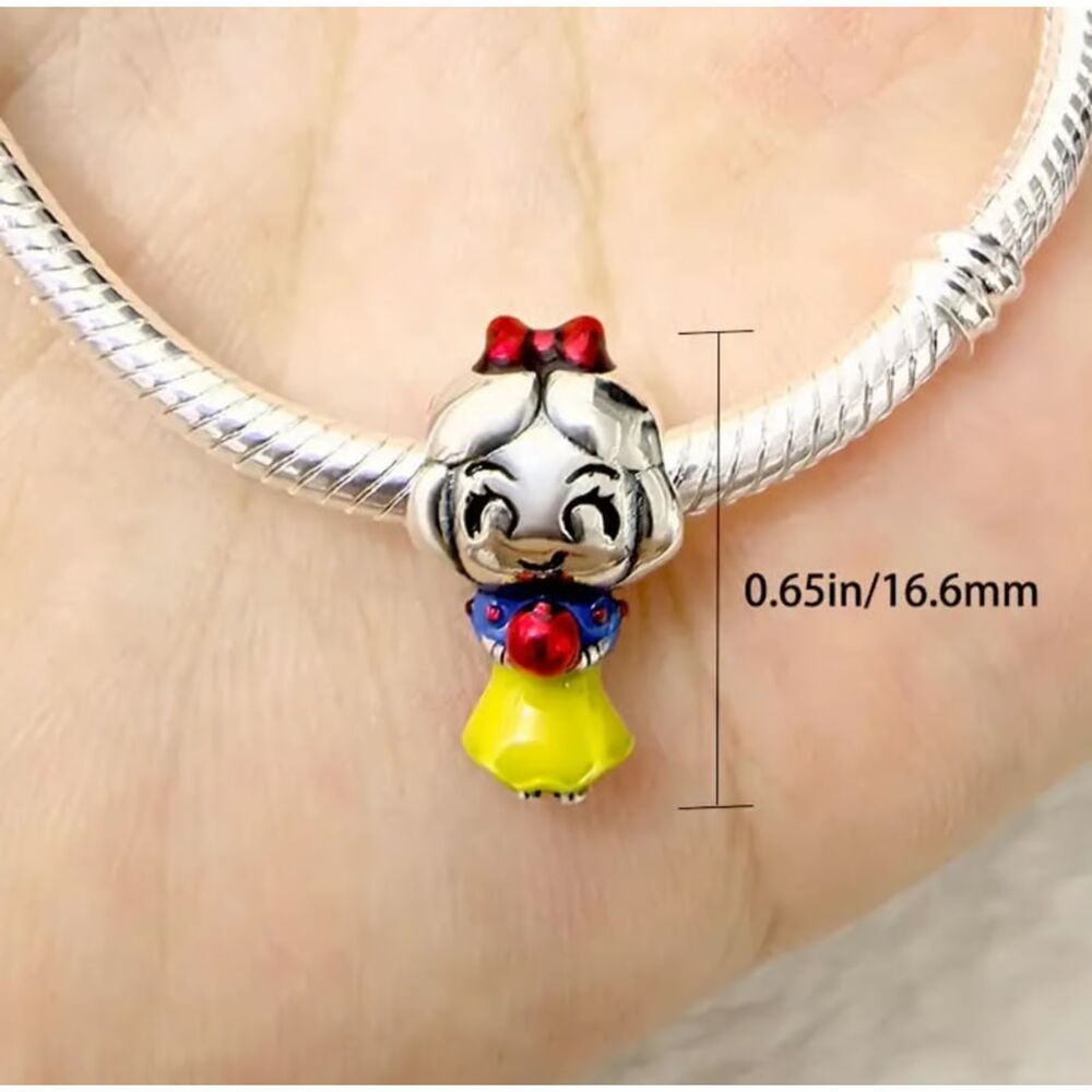 NWOT Snow White Dress Disney x Pandora FIT Silver Charm - Picture 2 of 13